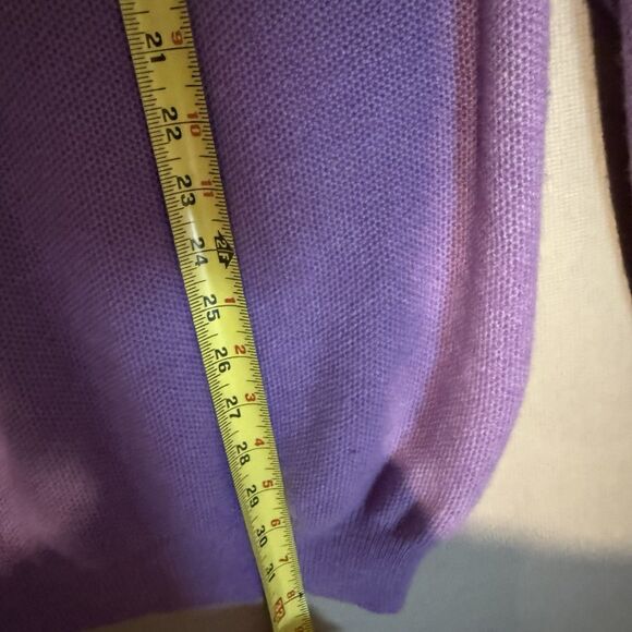 Johnnie Walker 100% Cashmere V-Neck Sweater Extra Large Purple Mens Preppy Knit - Picture 4 of 5